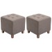 2er Set Sitzhocker Pharao Antik Hell Taupe