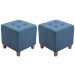 2er Set Sitzhocker Pharao Antik Hell Blau