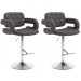 2er Set Barhocker Dublin Stoff-schwarz