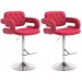 2er Set Barhocker Dublin Stoff-rot