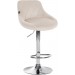 Barhocker Lazio Samt-creme-Chrom