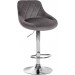 Barhocker Lazio Samt-grau-Chrom