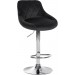 Barhocker Lazio Samt-schwarz-Chrom