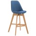 Barhocker Cannes Stoff-blau-Natura